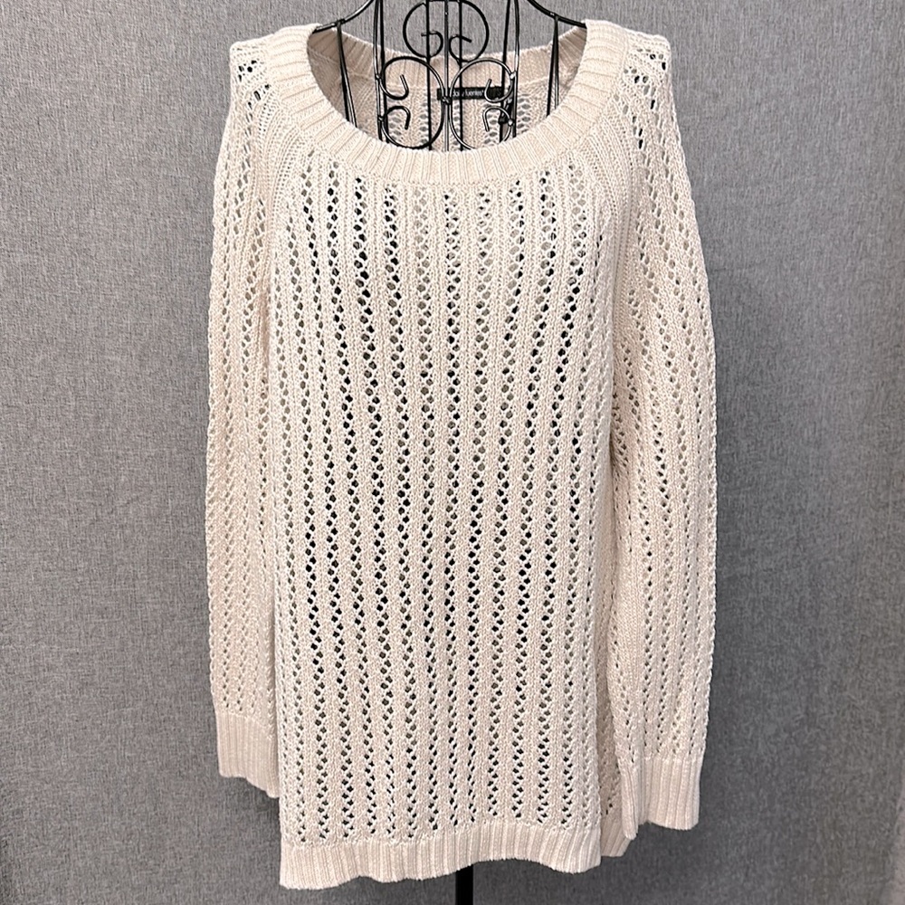 Daisy Fuentes Crochet Sweater- Size Medium